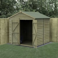 Forest Garden 4LIFE Apex Shed 7x7 Double Door No Window