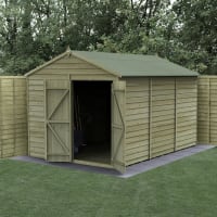 Forest Garden 4LIFE Apex Shed 8x12 Double Door No Window - Installed