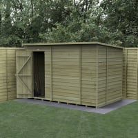 Forest Garden 4LIFE Pent Shed 10x6 Single Door No Windows