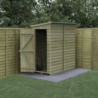Forest Garden 4LIFE Pent Shed 6x3 Single Door No Windows - Installed