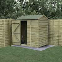 Forest Garden 4LIFE Reverse Apex Shed 6x4 Single Door No Windows