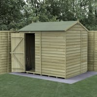 Forest Garden 4LIFE Reverse Apex Shed 8x6 Single Door No Windows