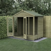 Forest Garden 4LIFE Apex Summerhouse 7x5 Double Door 4 Window