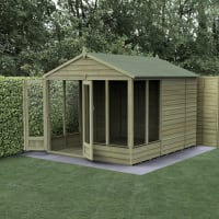 Forest Garden 4LIFE Apex Summerhouse 8x10 Double Door 6 Window