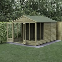 Forest Garden 4LIFE Apex Summerhouse 8x12 Double Door 6 Window