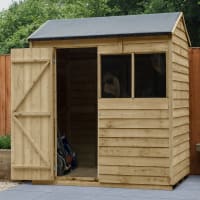 Forest Overlap Pressure Treated Reverse Apex Shed 6 x 4ft