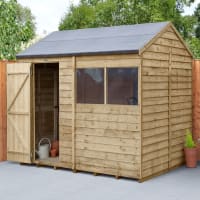 Forest Overlap Pressure Treated Reverse Apex Shed 8 x 6ft