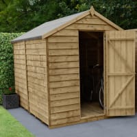 Forest Overlap Pressure Treated Apex Shed without Windows 8 x 6ft