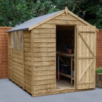 Forest Overlap Pressure Treated Apex Shed 8 x 6ft