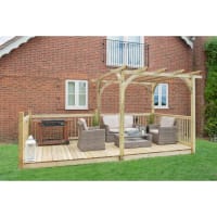 Forest Ultima Pergola and Patio Decking Kit 2400 x 4900mm