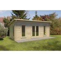 Forest Arley Cabin Double Glazed 6.0m x 3.0m with Polyester Felt 24kg (No Underlay)