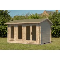 Forest Chiltern Log Cabin Double Glazed 4.0m x 3.0m with Felt 24kg (with Underlay)