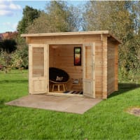 Forest Harwood Log Cabin 3.0m x 2.0m with 34kg Felt & Underlay