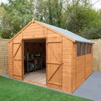 Forest Shiplap Dip Treated Double Door Apex Shed 10 x 10ft