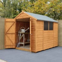 Forest Shiplap Dip Treated Double Door Apex Shed 8 x 6ft