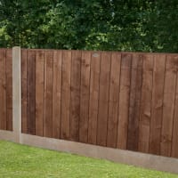Forest Pressure Treated Closeboard Fence Panel 1.83m x 1.23m Brown Pack of 5
