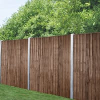Forest Pressure Treated Closeboard Fence Panel 1.83m x 1.85m Brown Pack of 4