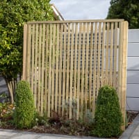 Forest Pressure Treated Vertical Slatted Screen 6ft x 6ft (1.8m x 1.8m) Pack of 3