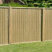 Forest Pressure Treated Vertical Tongue & Groove Fence Panel 6ft x 6ft (1.83m x 1.83m) Pack of 5