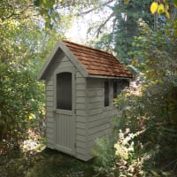 Forest Retreat Shed 6 x 4ft Painted Moss Green - Installed