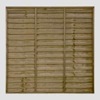 Grange Superior Pressure Treated Lap Panel Green 6ft x 5'6ft (1.83m x 1.65m)