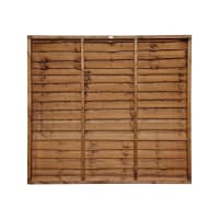 Grange Superior Pressure Treated Lap Panel Dark Brown 6ft x 5'6ft (1.83m x 1.65m)