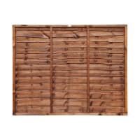 Grange Superior Pressure Treated Lap Panel Dark Brown 6ft x 5ft (1.83m x 1.5m)