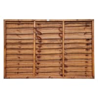 Grange Superior Pressure Treated Lap Panel Dark Brown 6ft x 4ft (1.83m x 1.2m)