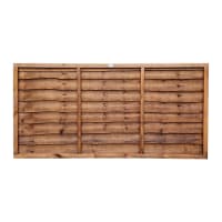 Grange Superior Pressure Treated Lap Panel Dark Brown 6ft x 3ft (1.83m x 0.9m)