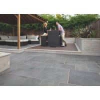 Marshalls Fairstone Casarta Slate Paving Slab 810 x 405 x 20mm 16.4m² Silver Grey