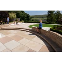 Marshalls Fairstone Sawn Versuro Paving 855 x 570 x 22mm 17.06m² Autumn Bronze