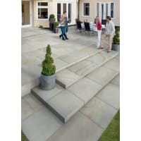 Marshalls Sawn Versuro King Size Paving 1260 x 760 x 22mm 13.41m² Antique Silver