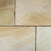 Natural Paving Single Size Flagstones 290 x 290mm Golden Fossil 19.7m²