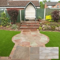 Natural Paving Circle Kit 2 Ring 2400mm Diameter Harvest