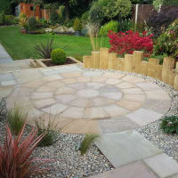 Natural Paving Circle Kit 3 Ring 3000mm Diameter Harvest