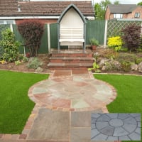 Natural Paving Circle Kit 2 Ring 2400mm Diameter Promenade