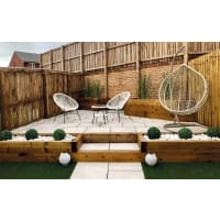 Vitripiazza Anno Avorio Garden Paving 600 x 600 x 18mm Light Grey
