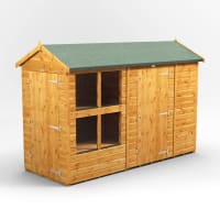 Power Sheds 10 x 4 Power Apex Potting Shed Combi including 6ft Side Store