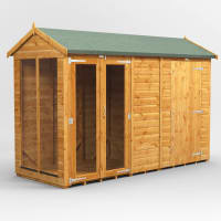 Power Sheds 10 x 4 Power Apex Summerhouse Combi including 4ft Side Store