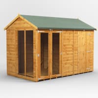 Power Sheds 10 x 6 Power Apex Summerhouse Combi including 4ft Side Store