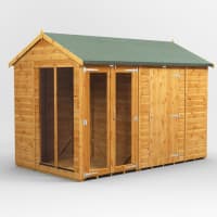 Power Sheds 10 x 6 Power Apex Summerhouse Combi including 6ft Side Store