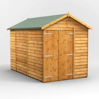 Power Sheds 10 x 6 Power Overlap Apex Windowless Double Door Garden Shed