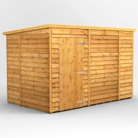 Power Sheds 10 x 6 Power Overlap Pent Windowless Garden Shed