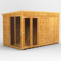 Power Sheds 10 x 6 Power Pent Summerhouse Combi including 4ft Side Store