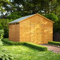 Power Sheds 12 x 10 Power Apex Double Door Security Shed