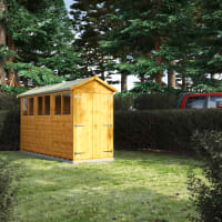 Power Sheds 12 x 4 Power Apex Double Door Garden Shed