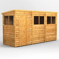 Power Sheds 12 x 4 Power Overlap Pent Garden Shed