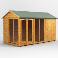 Power Sheds 12 x 6 Power Apex Summerhouse Combi including 4ft Side Store