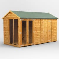 Power Sheds 12 x 6 Power Apex Summerhouse Combi including 6ft Side Store