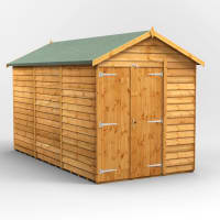 Power Sheds 12 x 6 Power Overlap Apex Windowless Double Door Garden Shed